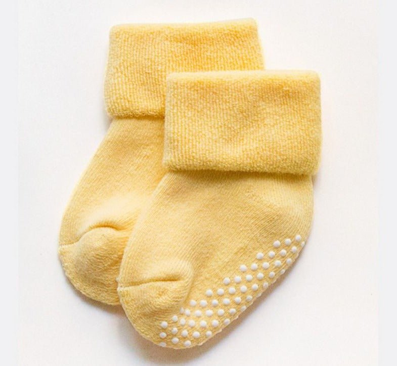 Premium Anti-Slip Cotton Socks Set for Kids - 6 Pairs