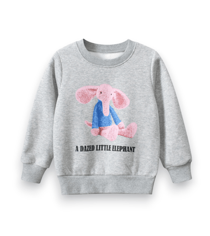 Stay Cozy with CrazyToes Fleece Pullover - Cute Elephant Print - Crazy Toes ®