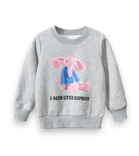 Stay Cozy with CrazyToes Fleece Pullover - Cute Elephant Print - Crazy Toes ®